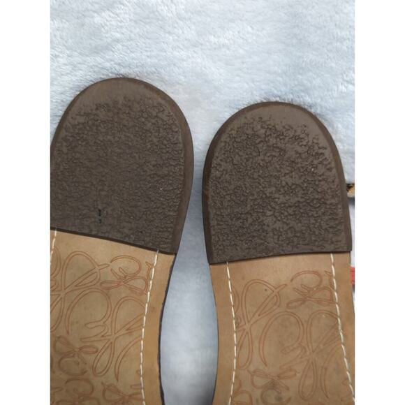 Sam Edelman Sandal Gigi T-Strap Woman's 8.5 Python Coral Leopard Boho Beach‎ - Picture 10 of 12